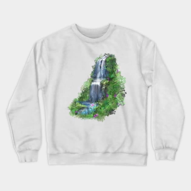 Aber Falls in Wales, UK. Crewneck Sweatshirt by designsbycreation